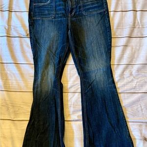 American Eagle Outfitters Dark Blue Hi-Rise Artist Jeans